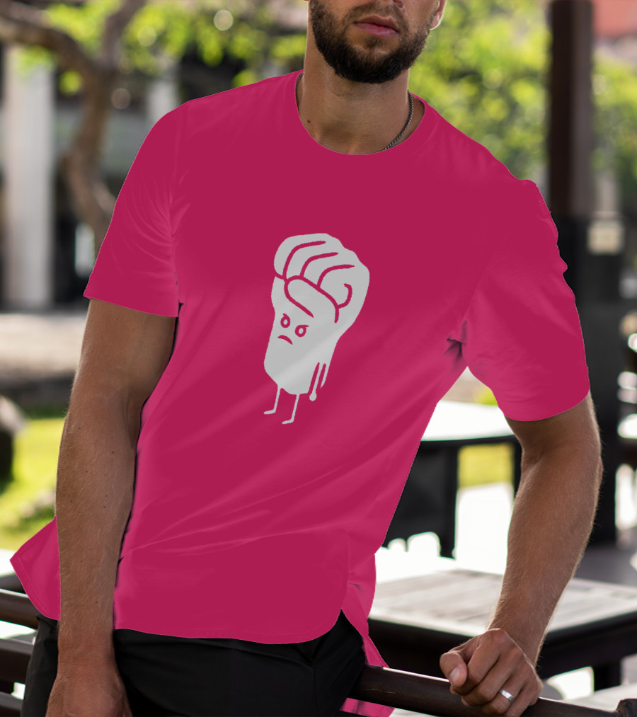 Tumindig By Linya-Linya Saab Fist Character On Pink Background T-Shirt