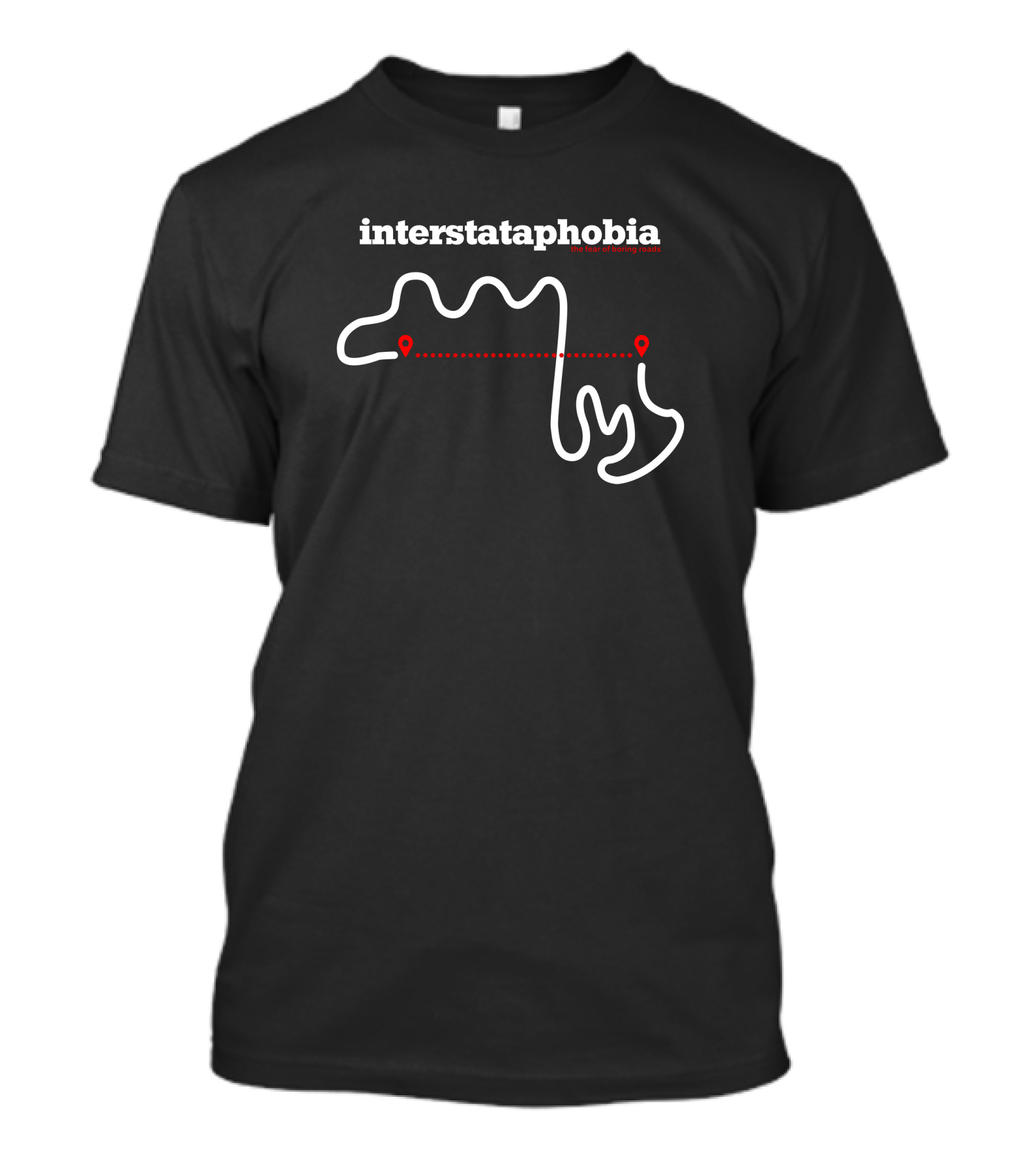 Interstataphobia Life East Off Boring Roads Blipshift Autoblog Collab T-Shirt