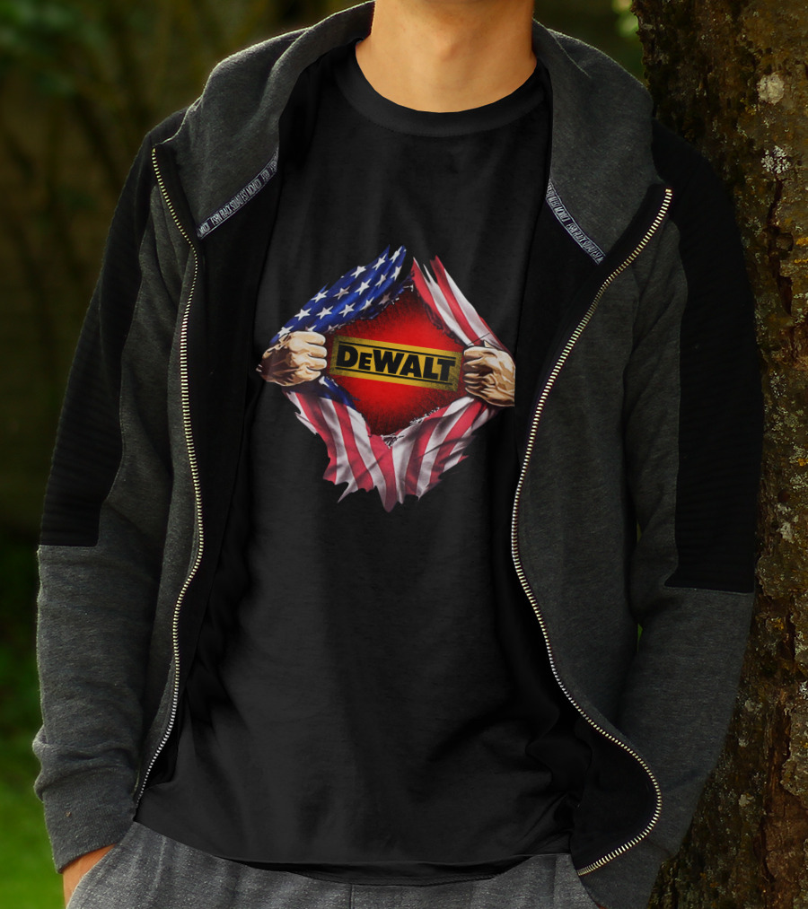 DeWalt American Flag Rip T-Shirt