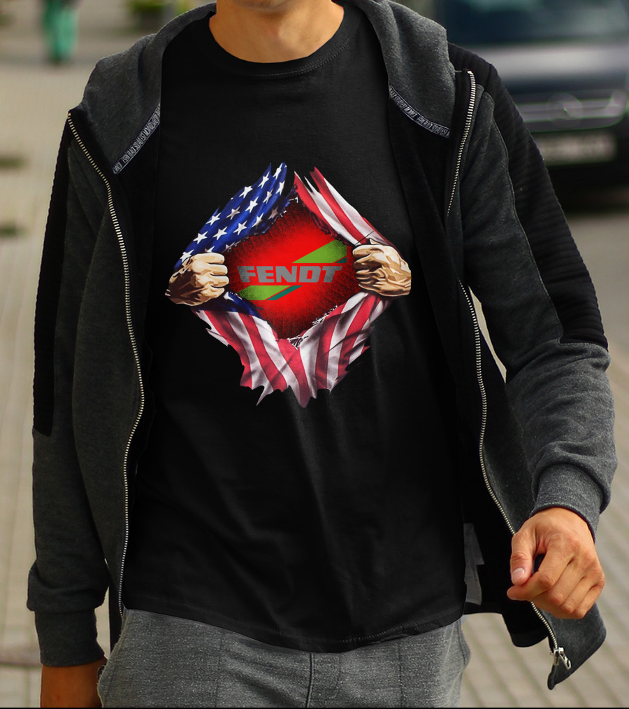 Fendt USA Flag Ripped Reveal T-Shirt