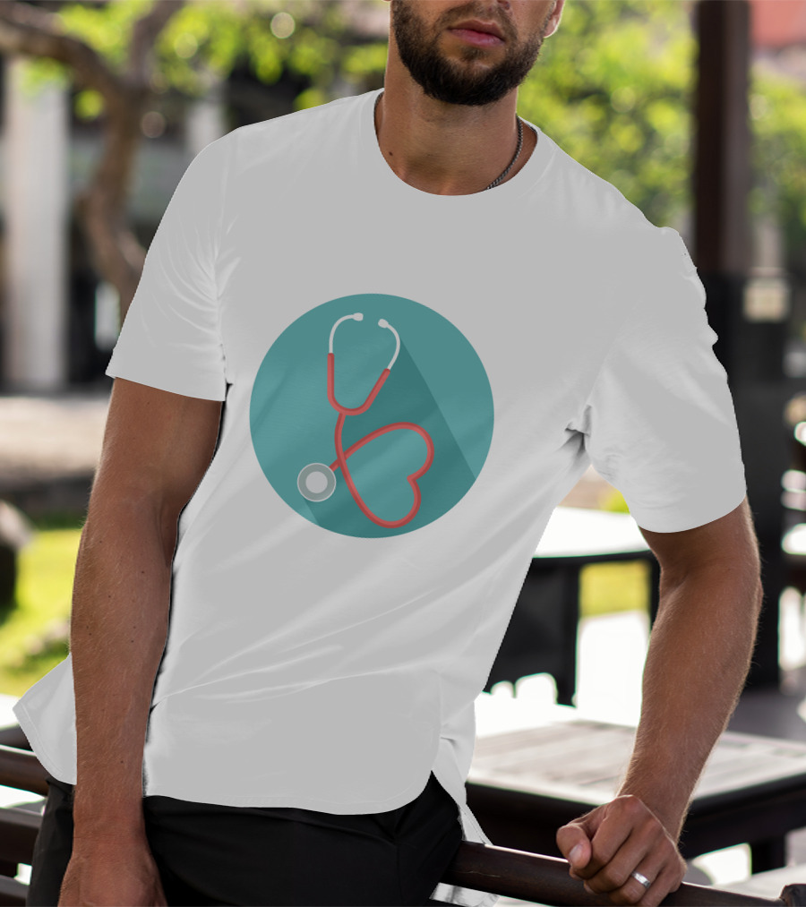 HEART K13 Stethoscope In Heart Shape Medical T-Shirt