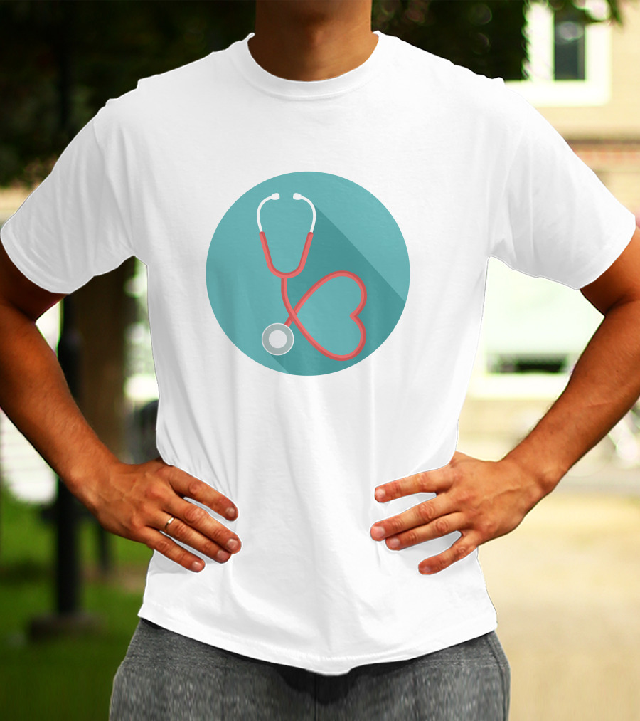 HEART K13 Stethoscope In Heart Shape Medical T-Shirt