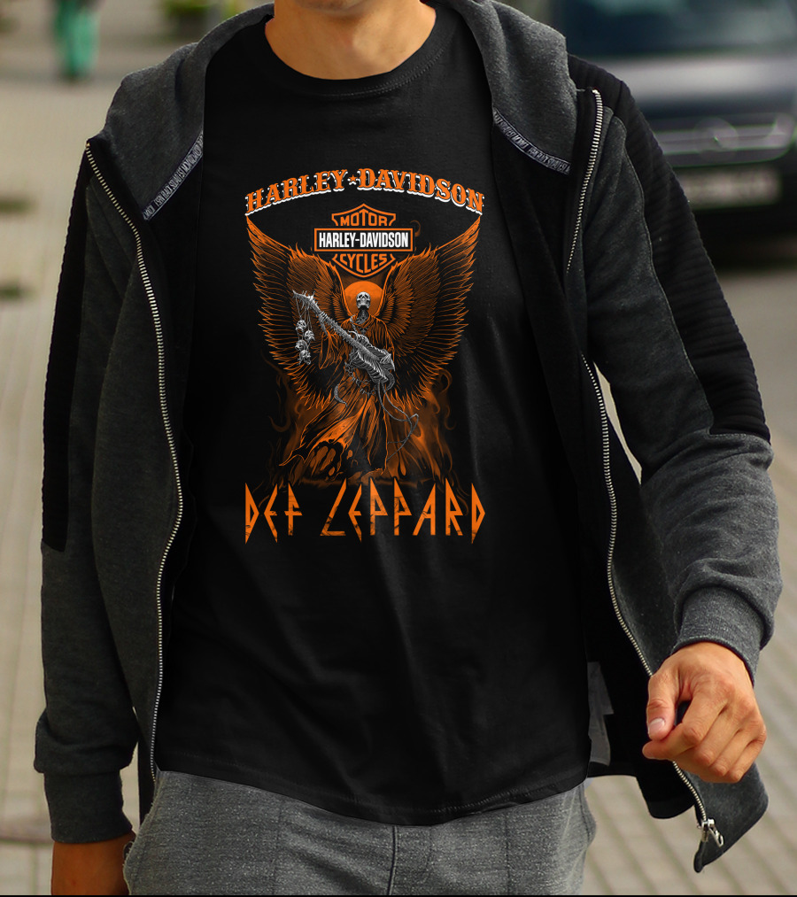 Harley Davidson Motor Cycles Def Leppard T-Shirt