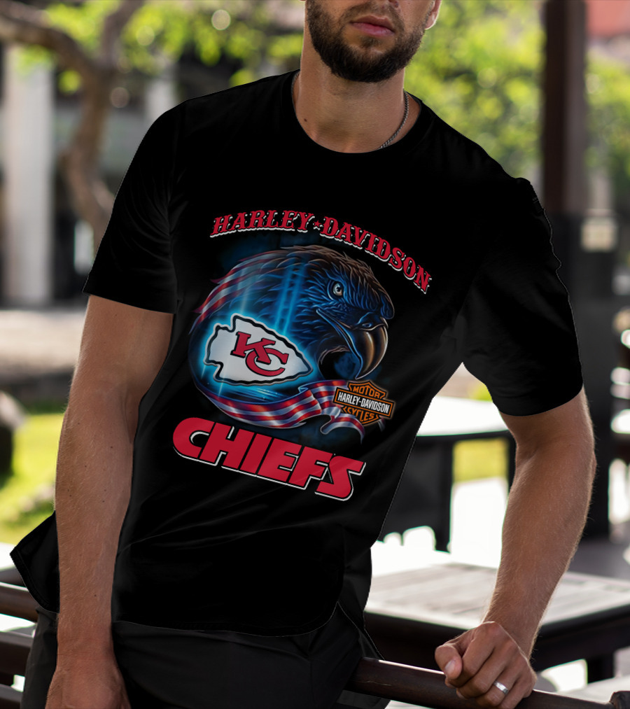Harley Davidson Kansas City Chiefs Eagle T-Shirt