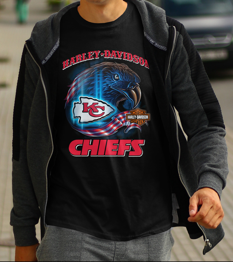 Harley Davidson Kansas City Chiefs Eagle T-Shirt