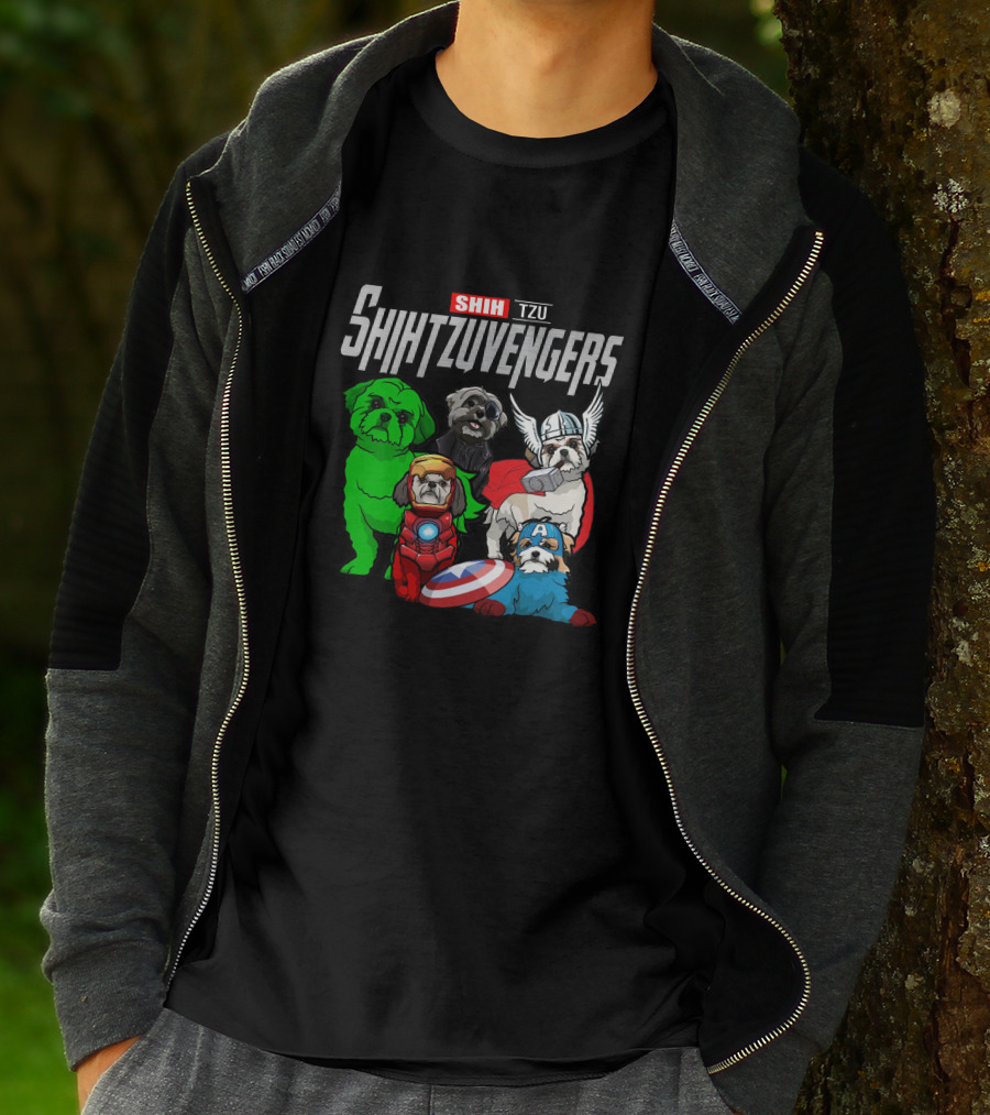 SHIHTZUVENGERS SHIH TZU DOGS AS SUPERHEROES ASSEMBLE T-Shirt