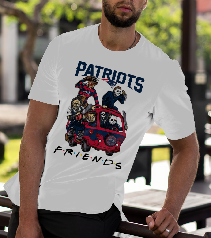 Patriots Friends Halloween Horror Icons In New England Team Van T-Shirt
