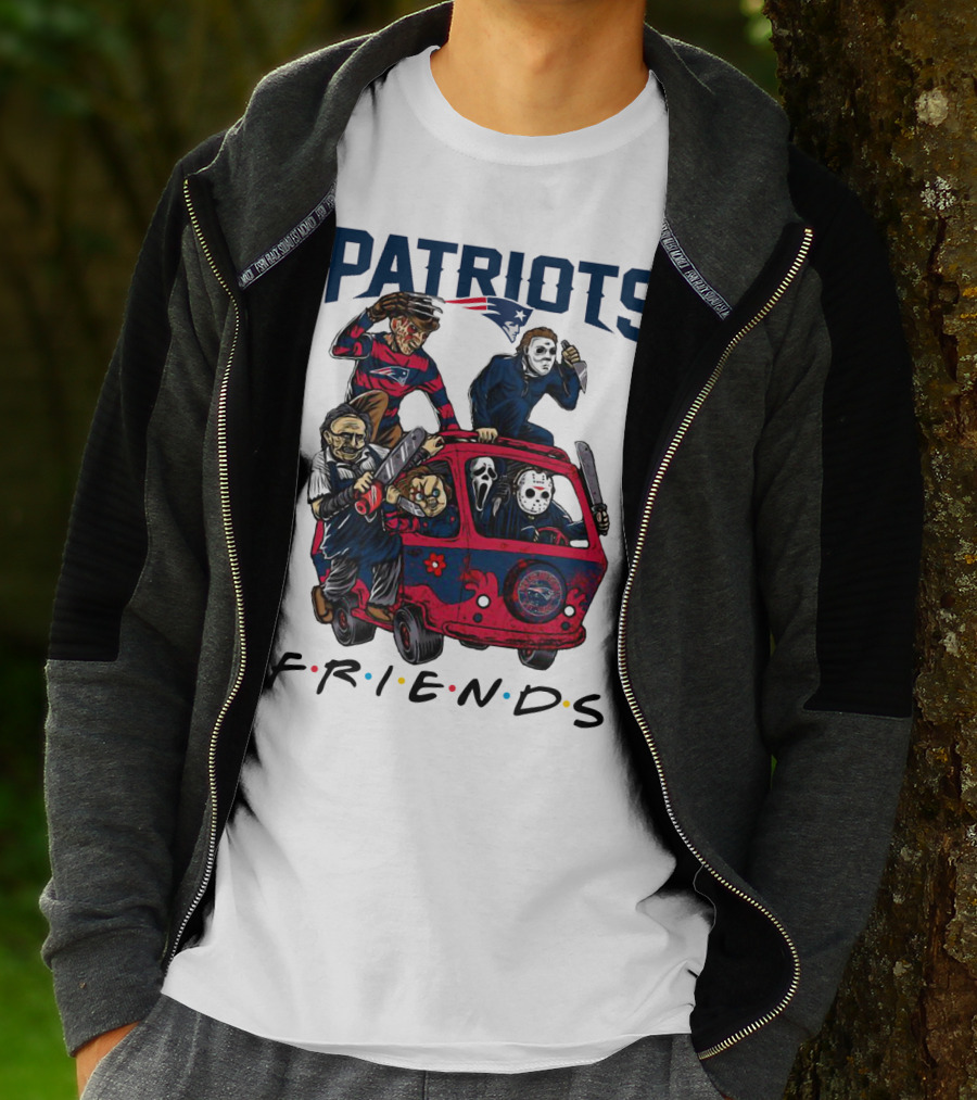 Patriots Friends Halloween Horror Icons In New England Team Van T-Shirt
