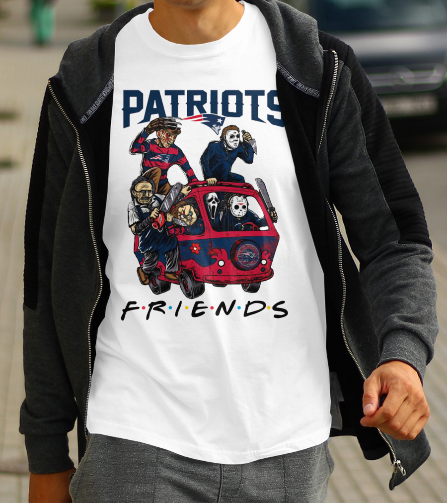 Patriots Friends Halloween Horror Icons In New England Team Van T-Shirt