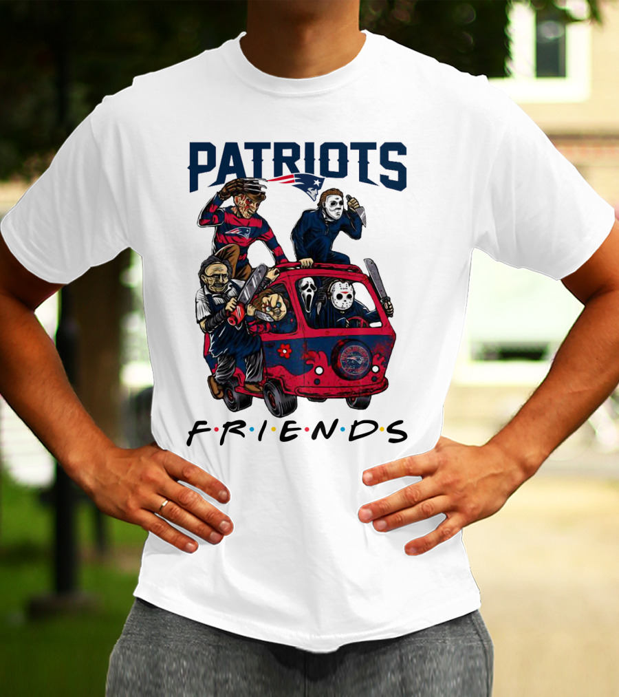 Patriots Friends Halloween Horror Icons In New England Team Van T-Shirt