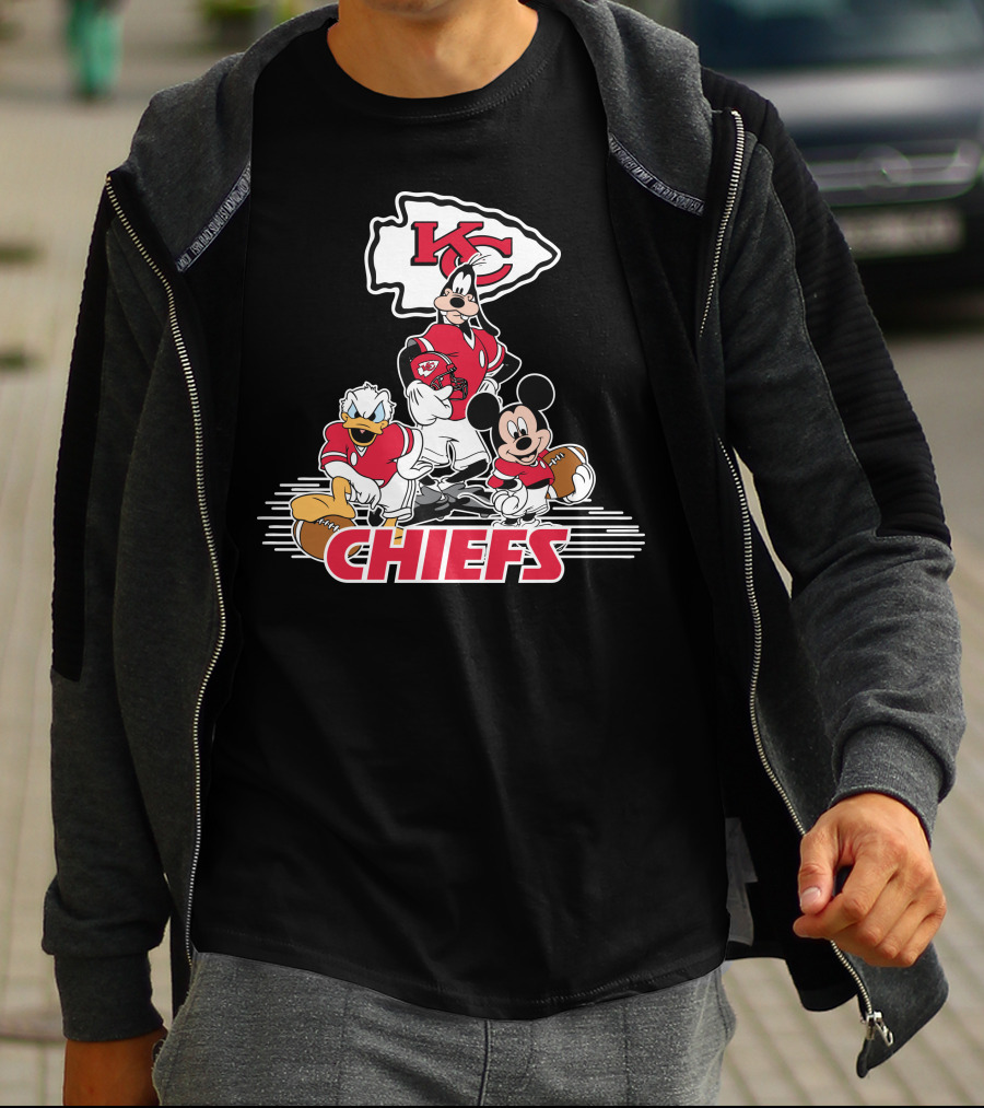 Mickey Donald Goofy Kansas City Chiefs Football Players Chiefs T-Shirt
