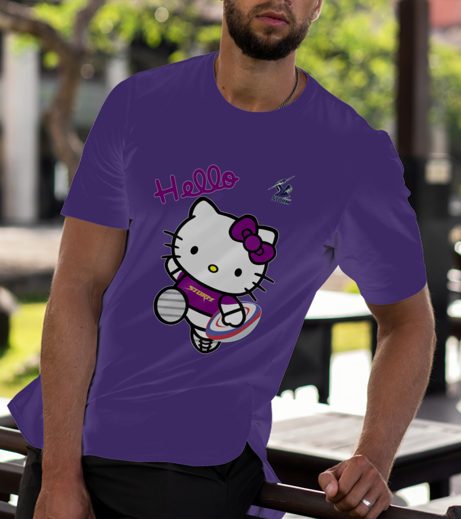 Melbourne Storm Hello Kitty Rugby T-Shirt