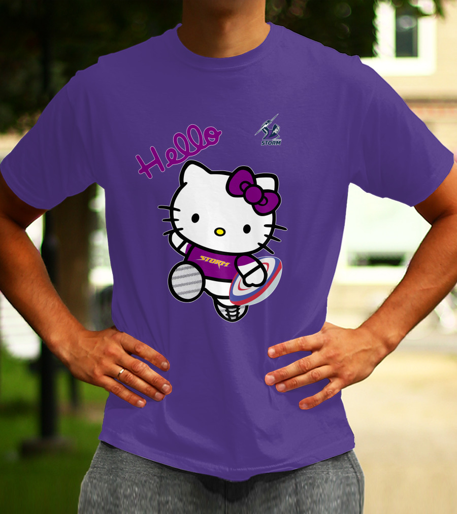 Melbourne Storm Hello Kitty Rugby T-Shirt
