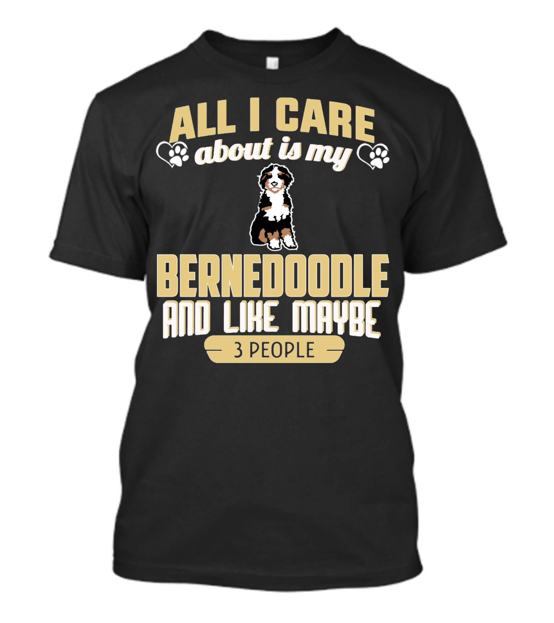 All I Care About Is My Bernedoodle And Like Maybe 3 People T-Shirt