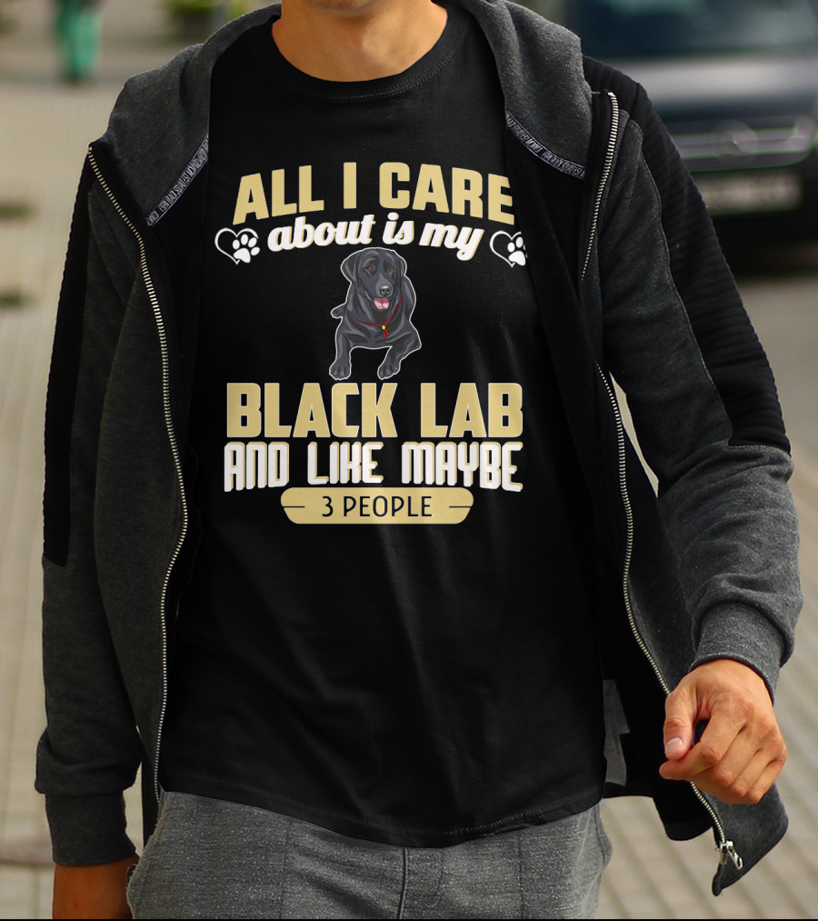 All I Care About Is My Black Lab And Like Maybe 3 People T-Shirt