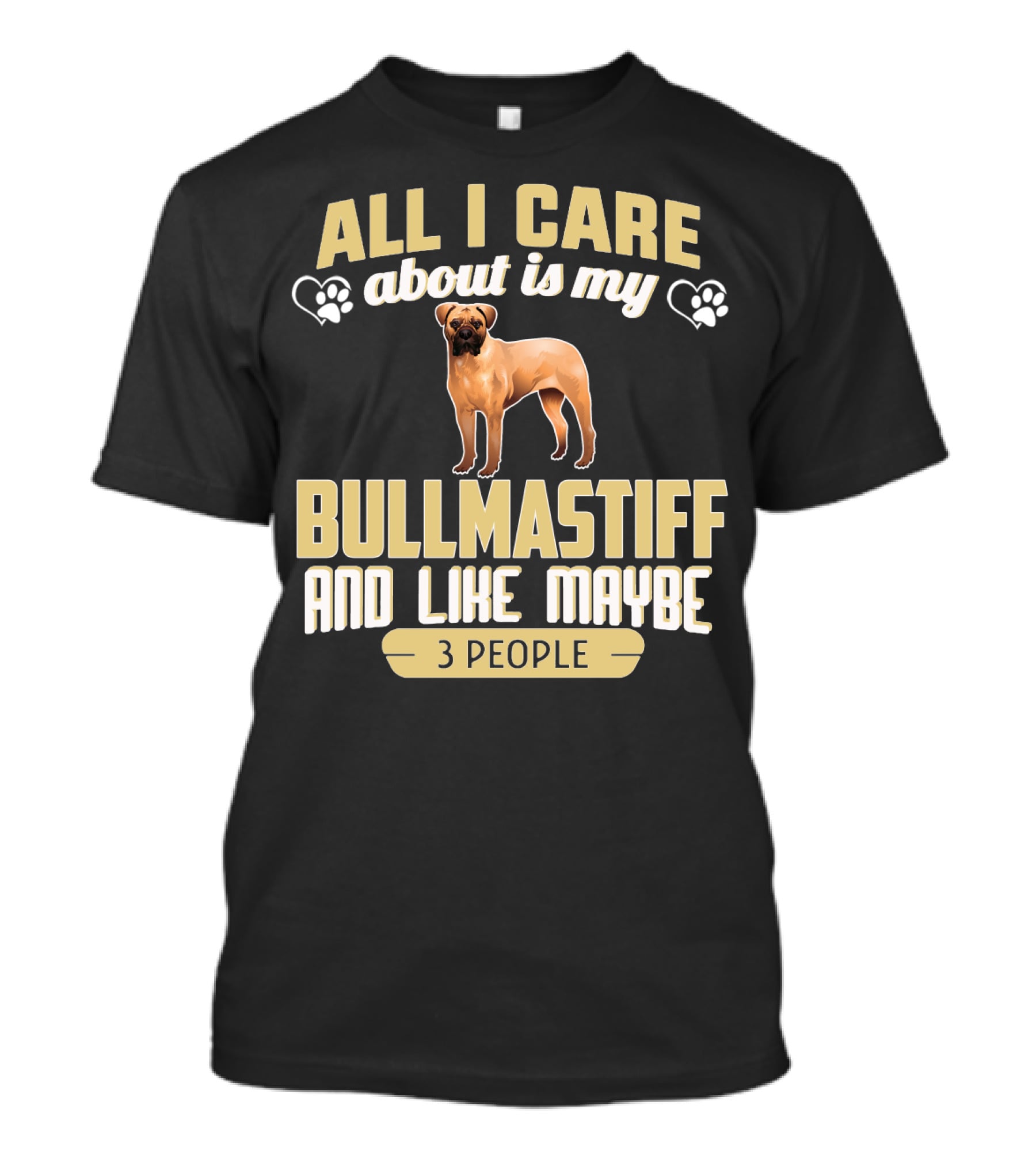 All I Care About Is My Bullmastiff And Like Maybe 3 People T-Shirt