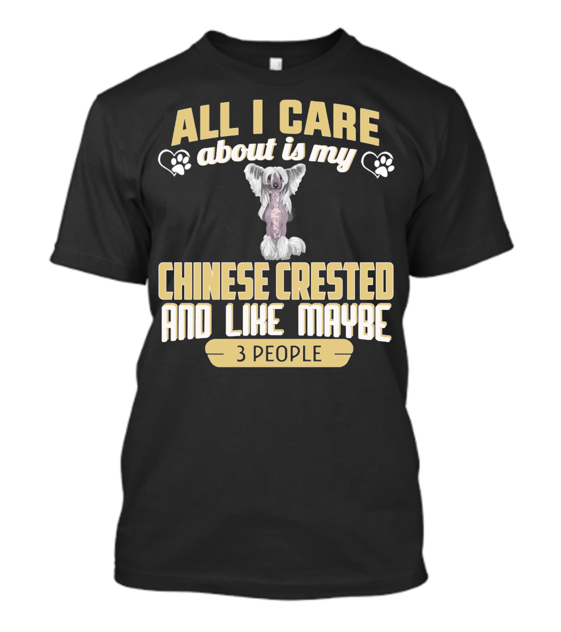 All I Care About Is My Chinese Crested And Like Maybe 3 People T-Shirt