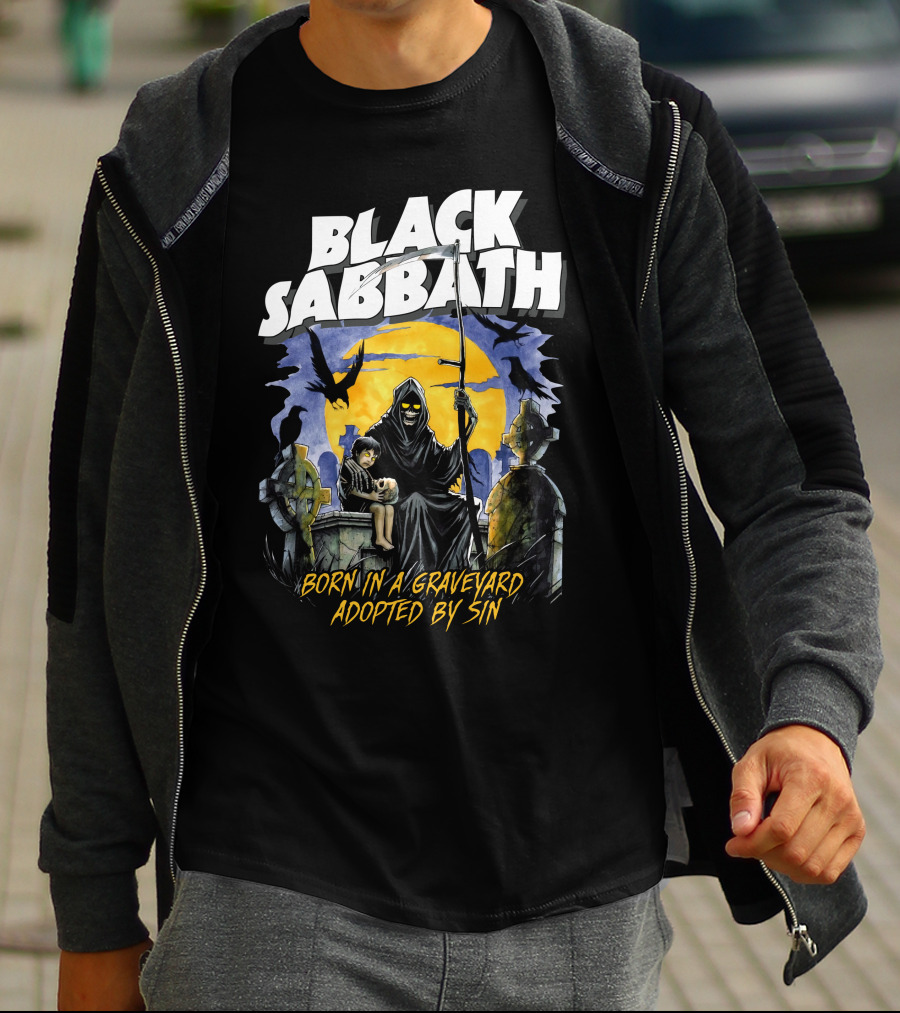 BLACK SABBATH Born In A Graveyard Adopted By Sin T-Shirt