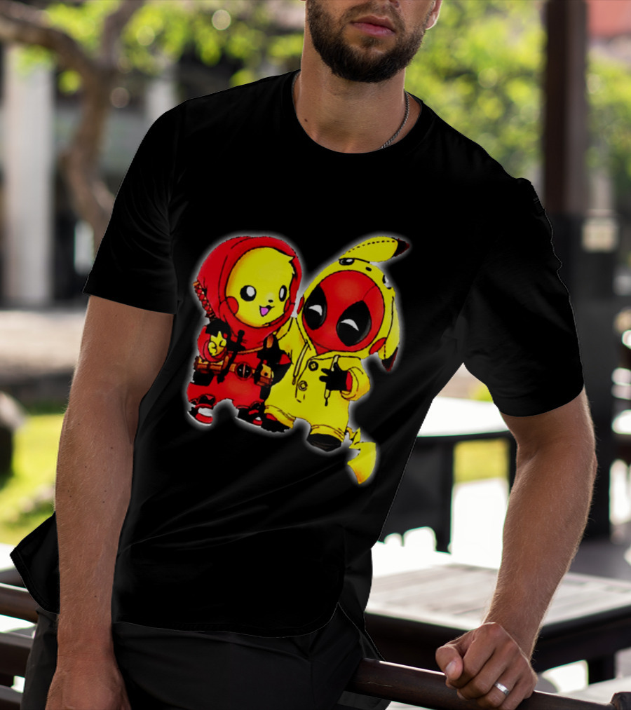 Deadpool Pikachu Mashup Costume Friendship T-Shirt