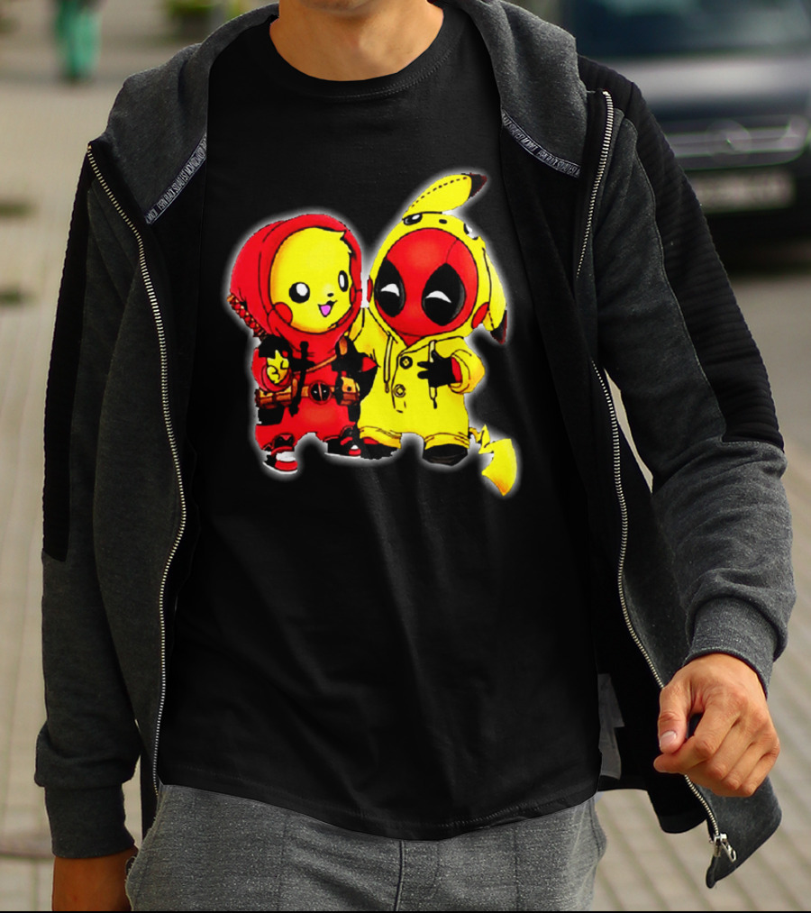 Deadpool Pikachu Mashup Costume Friendship T-Shirt