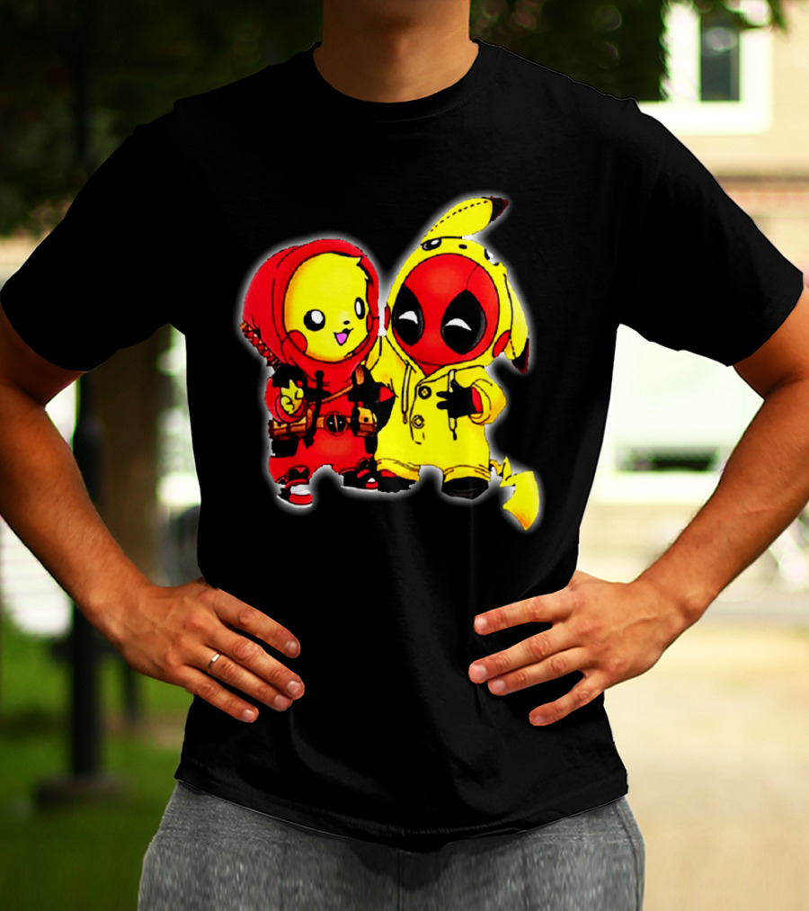 Deadpool Pikachu Mashup Costume Friendship T-Shirt