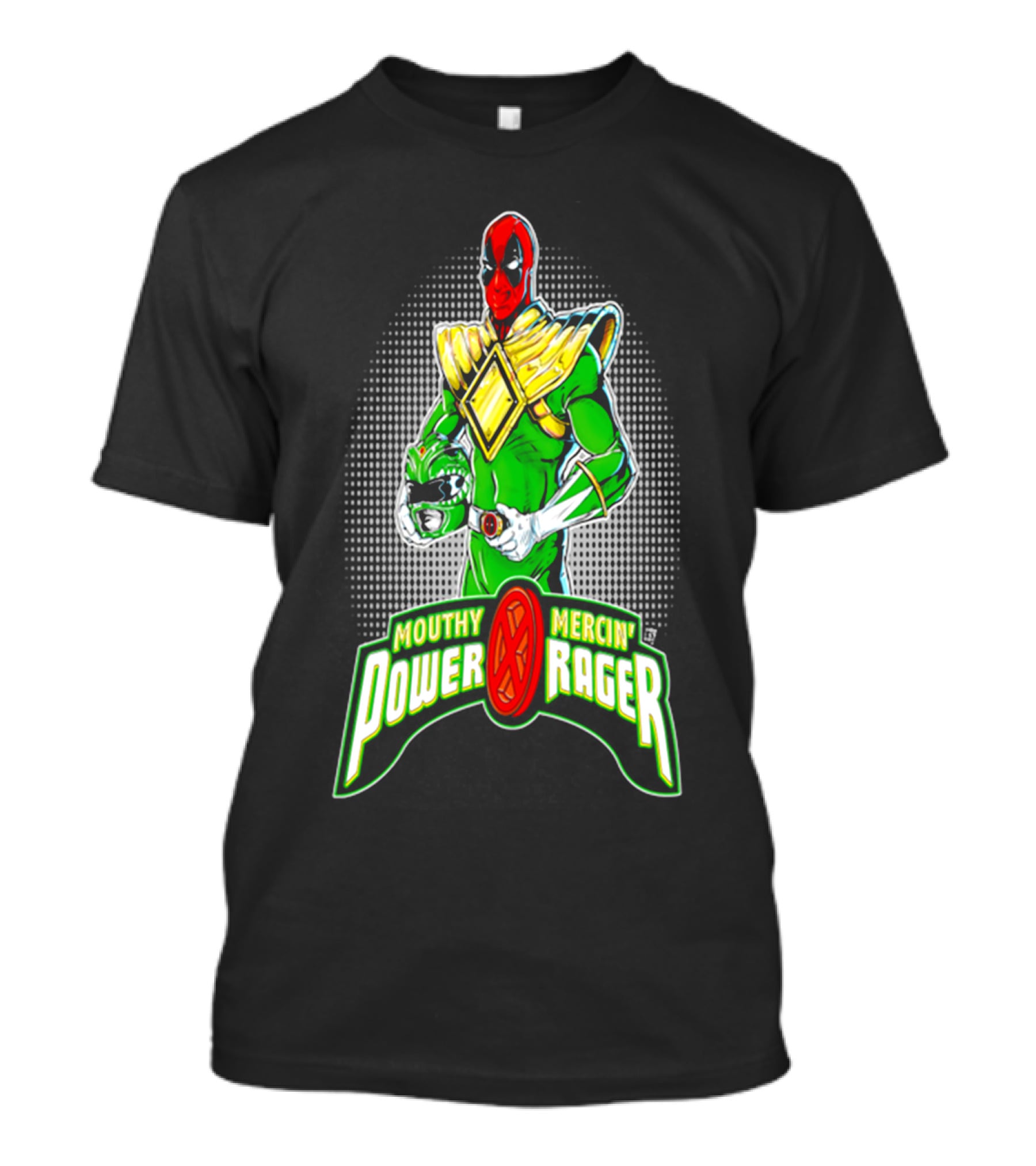 Mouthy Mercenary Power Rager Deadpool T-Shirt
