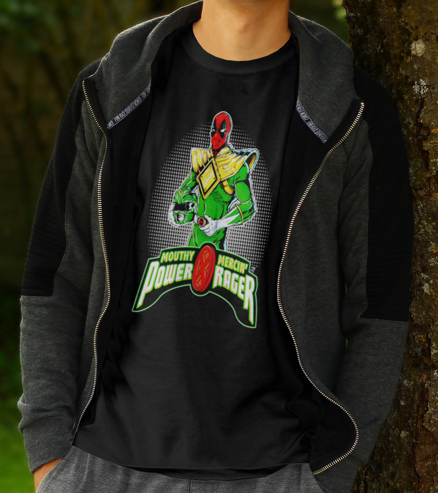 Mouthy Mercenary Power Rager Deadpool T-Shirt