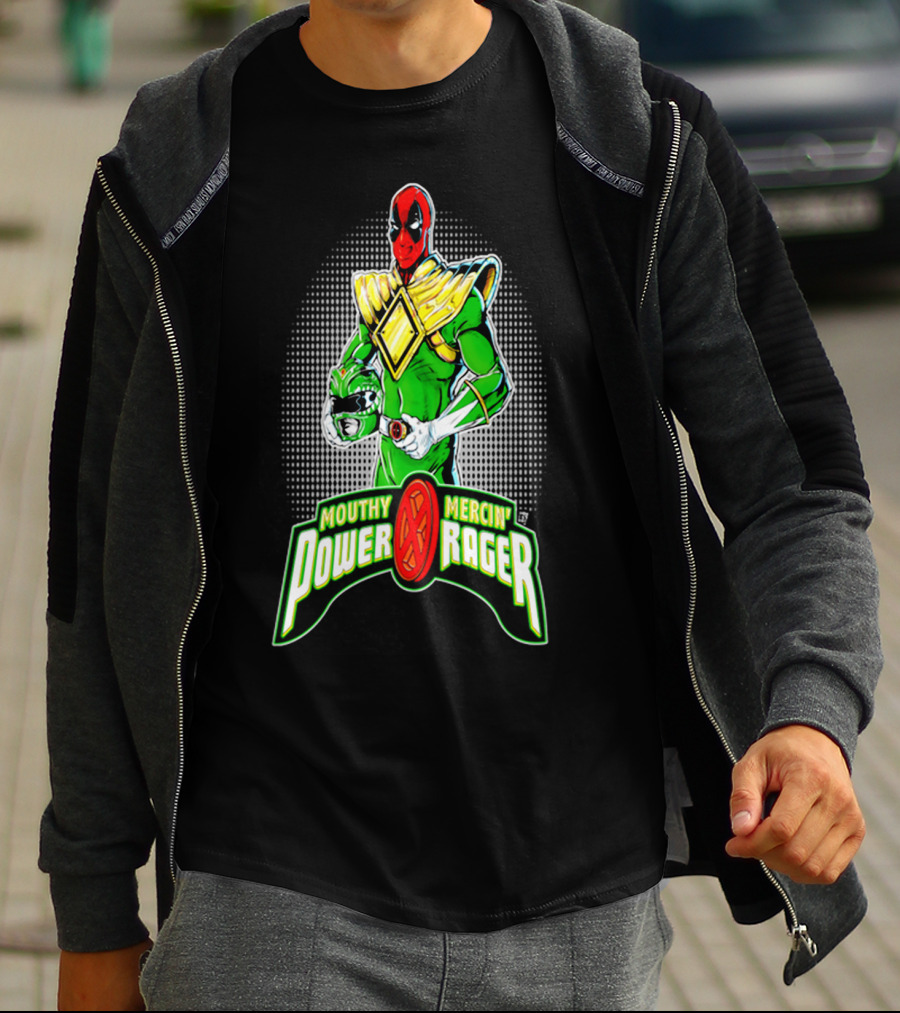 Mouthy Mercenary Power Rager Deadpool T-Shirt