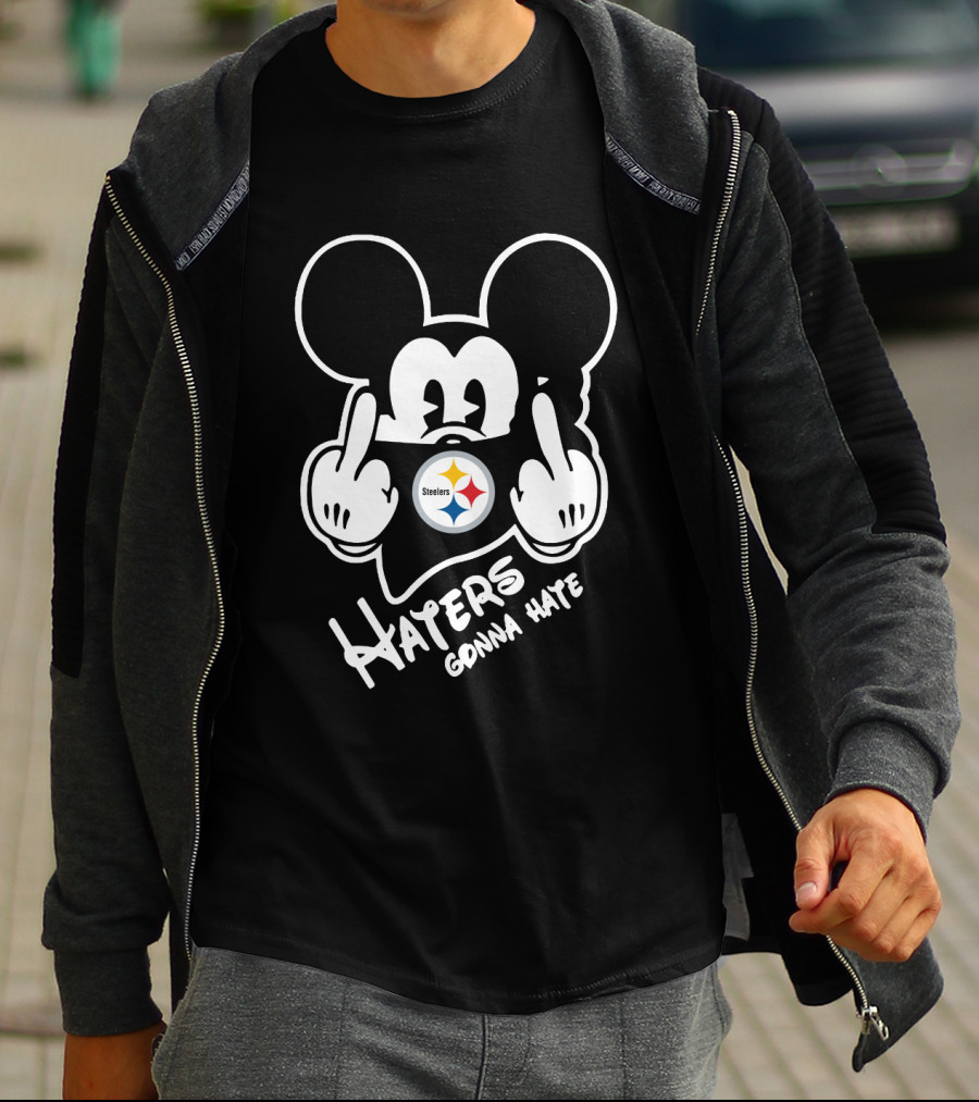 Haters Gonna Hate Pittsburgh Steelers Mickey Mouse T-Shirt