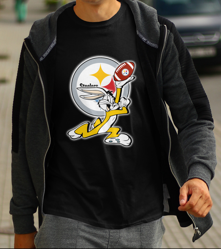 Pittsburgh Steelers Bugs Bunny Football T-Shirt