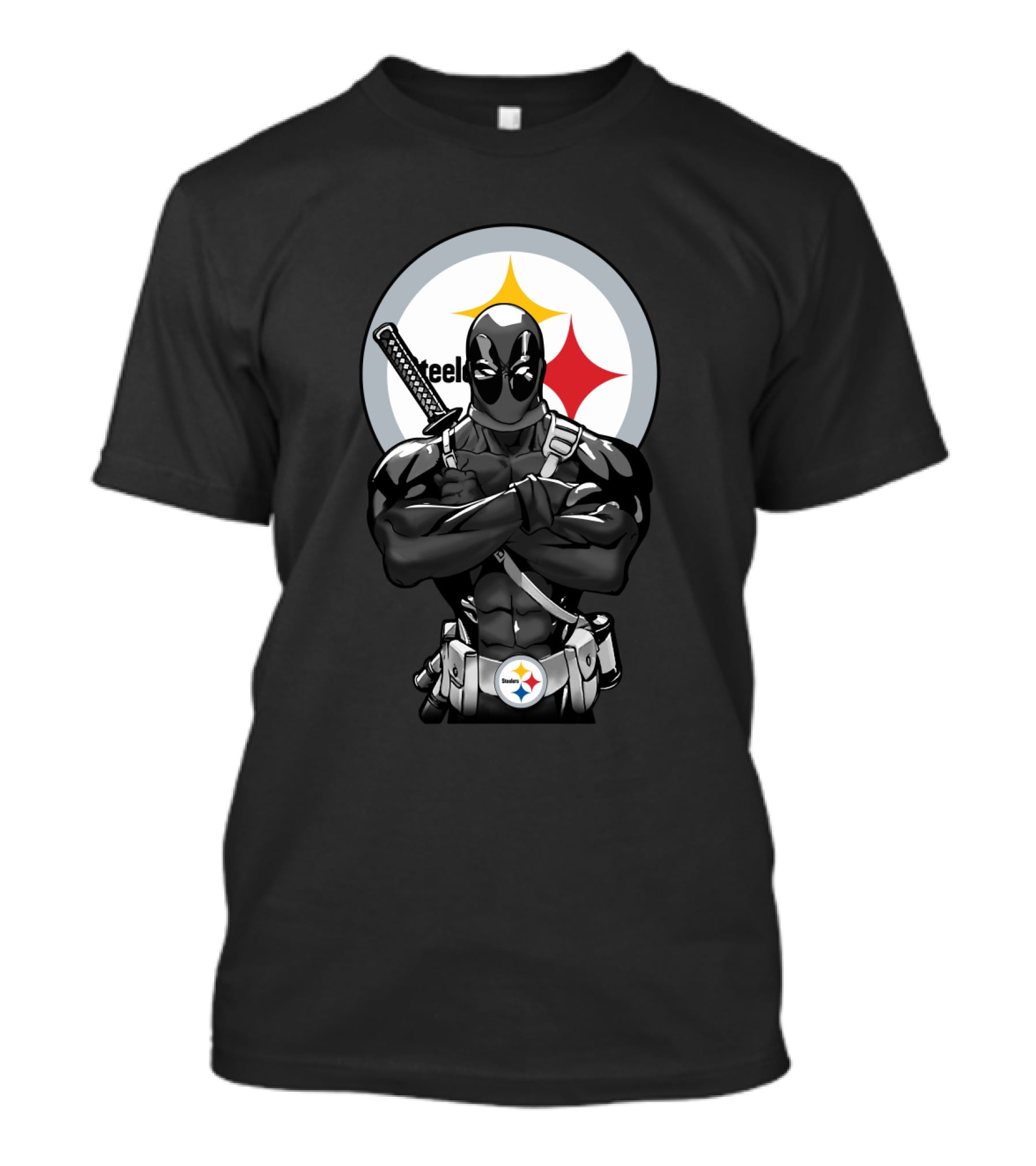Pittsburgh Steelers Deadpool Crossover T-Shirt