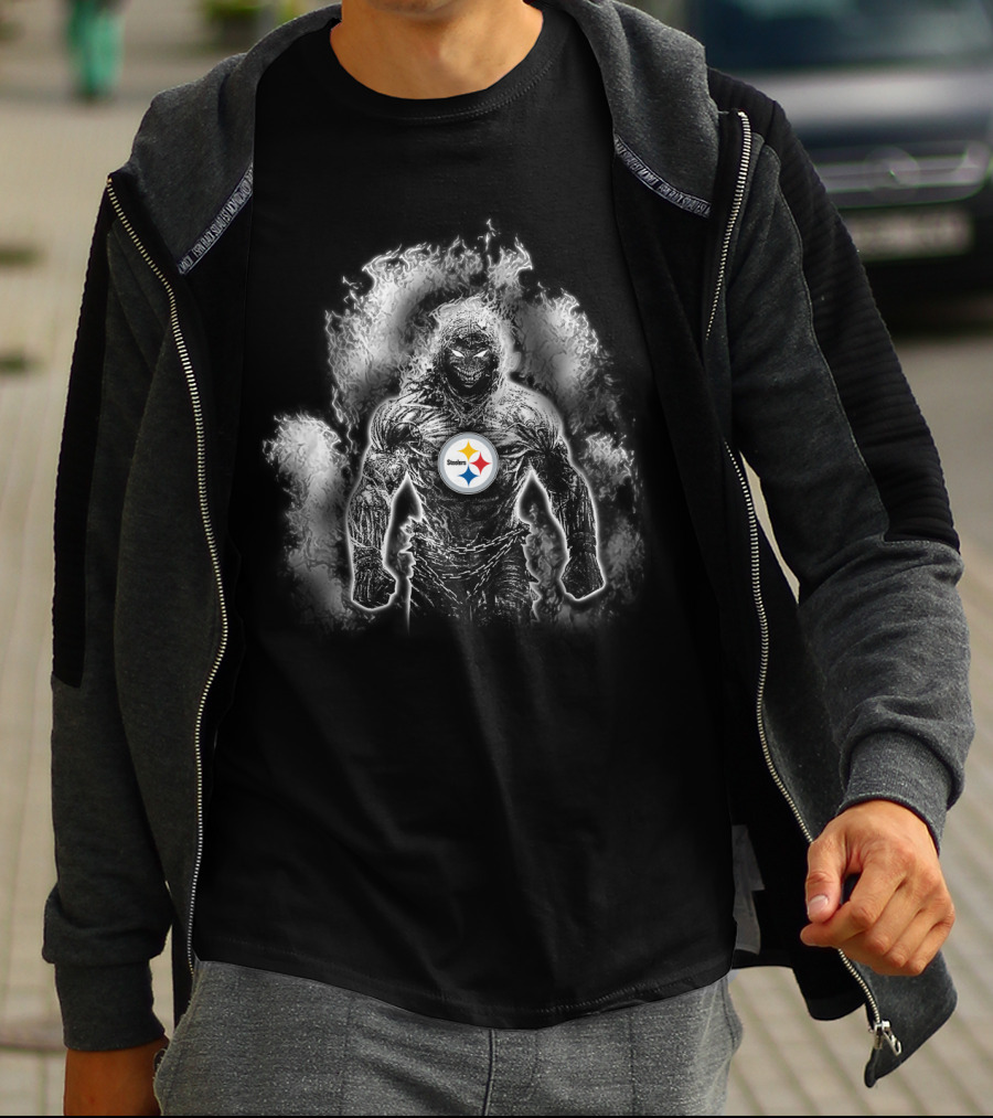 Pittsburgh Steelers Fiery Superhero Strength T-Shirt