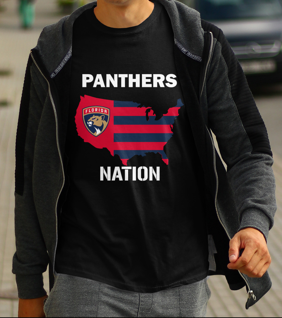 Florida Panthers Nation Map T-Shirt