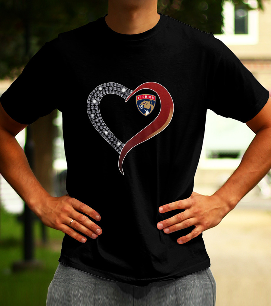 Florida Panthers Heart T-Shirt