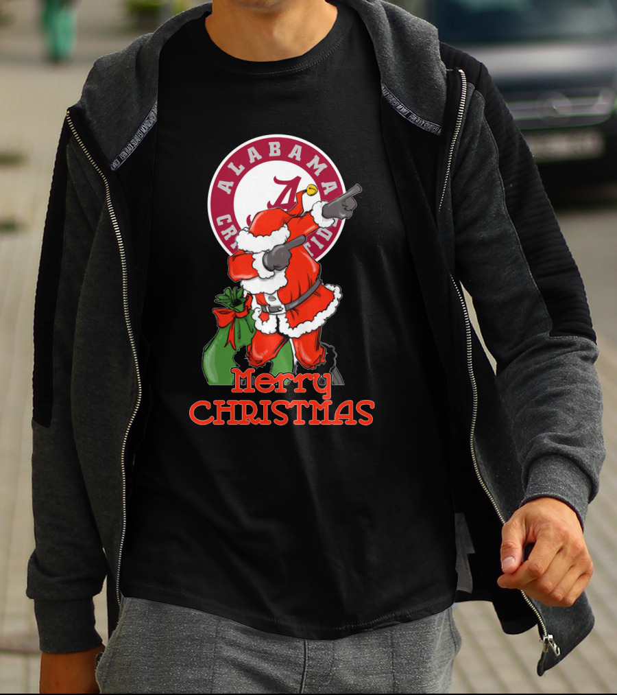 Alabama Crimson Tide Merry Christmas Santa T-Shirt