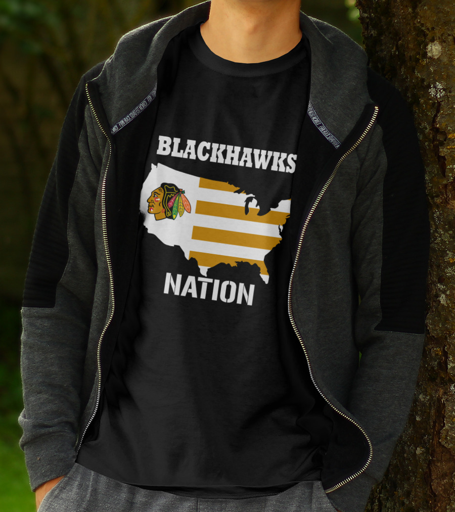 Blackhawks Nation Usa T-Shirt