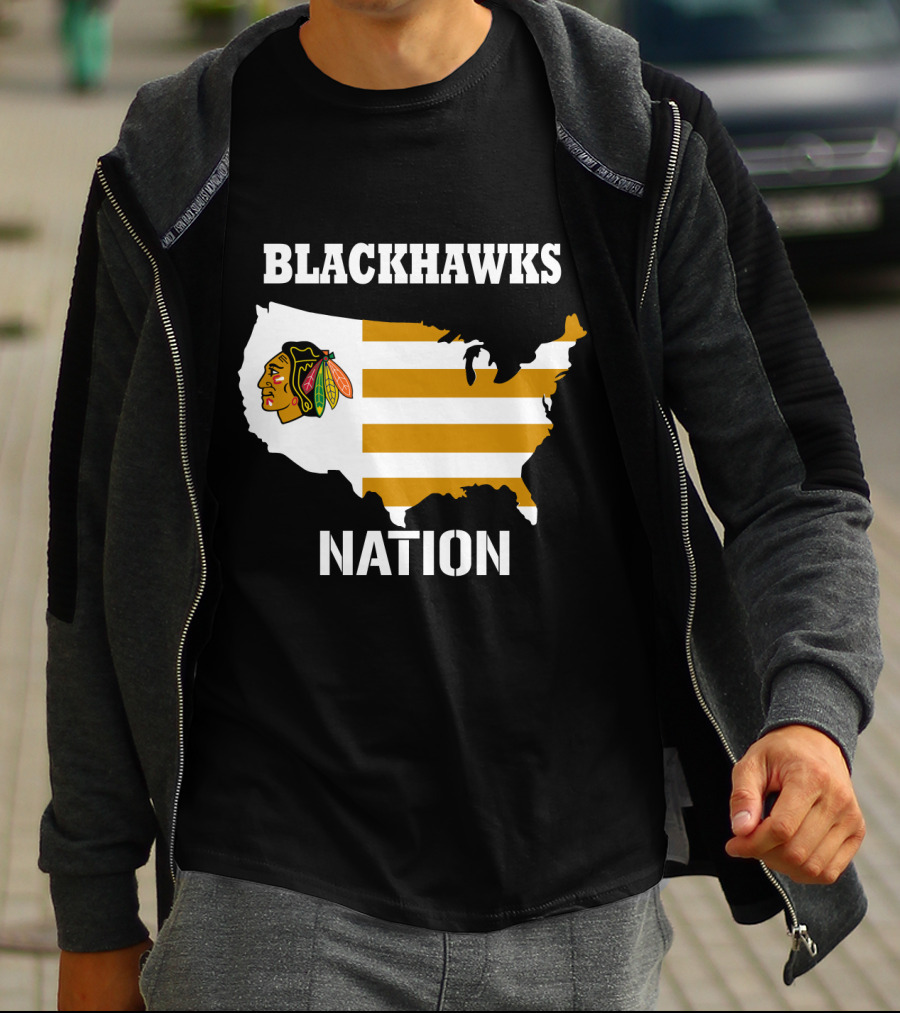 Blackhawks Nation Usa T-Shirt