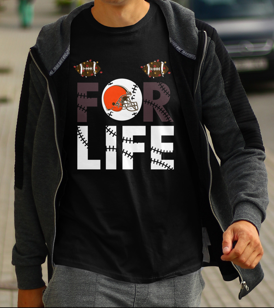 Cleveland Browns Helmet For Life Football Fan T-Shirt