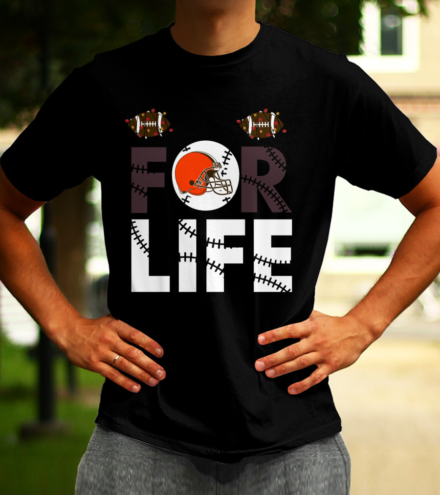 Cleveland Browns Helmet For Life Football Fan T-Shirt