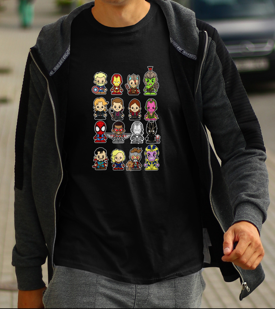 Marvel Cute Avengers Characters Compilation T-Shirt