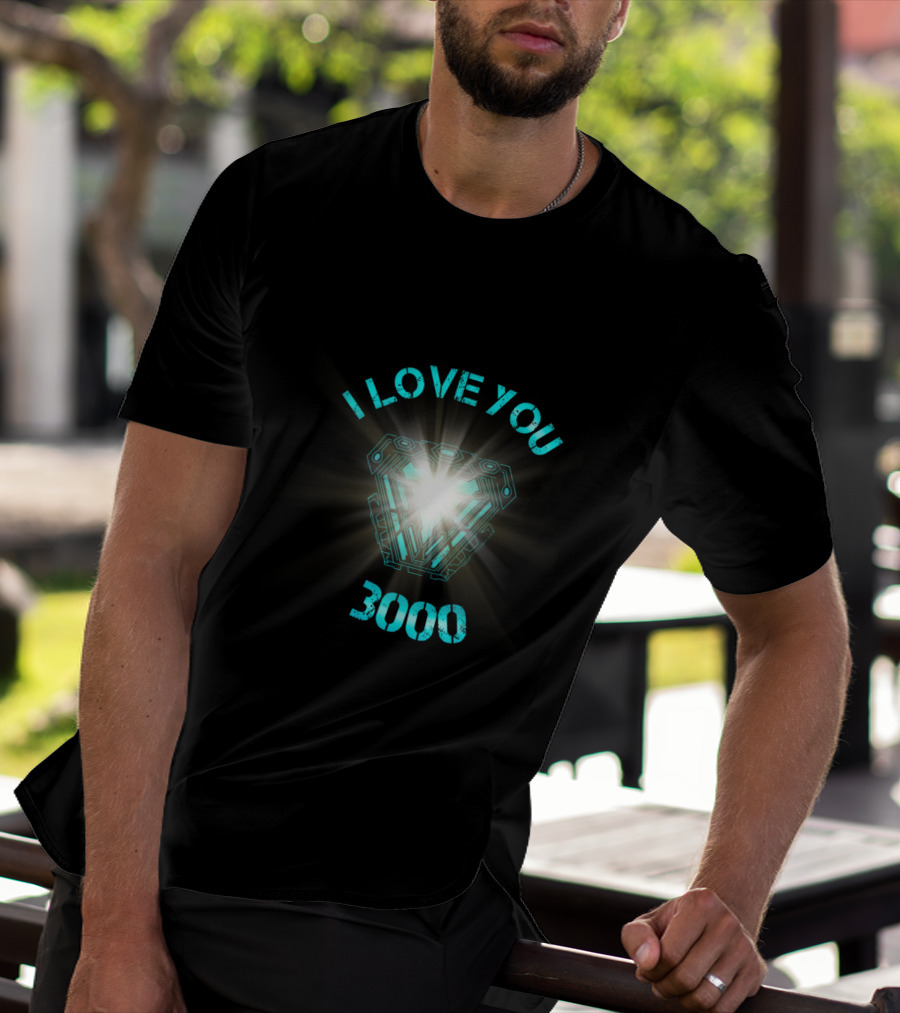 Marvel I Love You 3000 Arc Reactor Shining T-Shirt