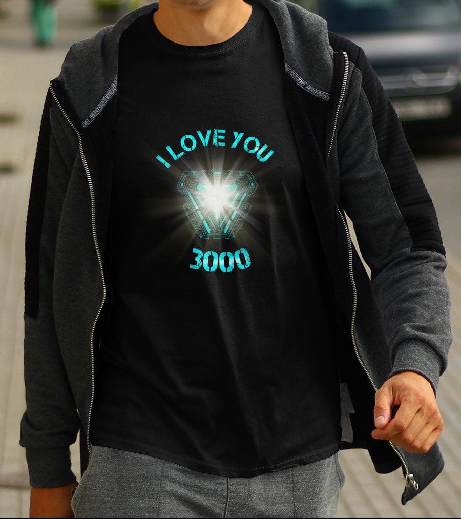 Marvel I Love You 3000 Arc Reactor Shining T-Shirt