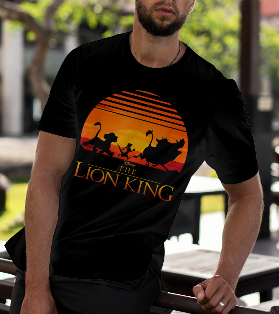 Disney The Lion King Silhouette Sunset Scene T-Shirt