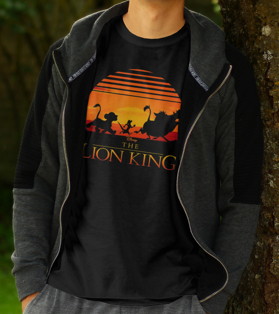 Disney The Lion King Silhouette Sunset Scene T-Shirt