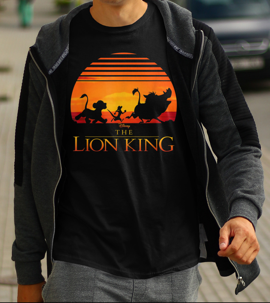 Disney The Lion King Silhouette Sunset Scene T-Shirt