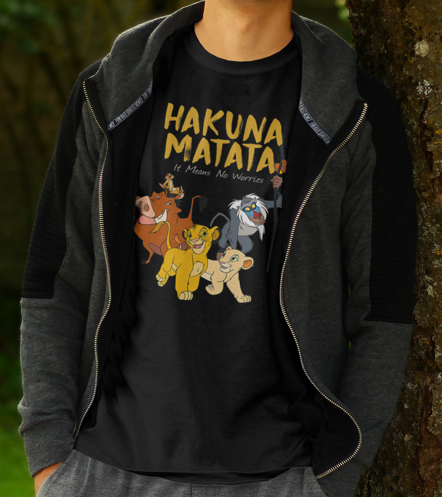 Hakuna Matata It Means No Worries Disney Films T-Shirt