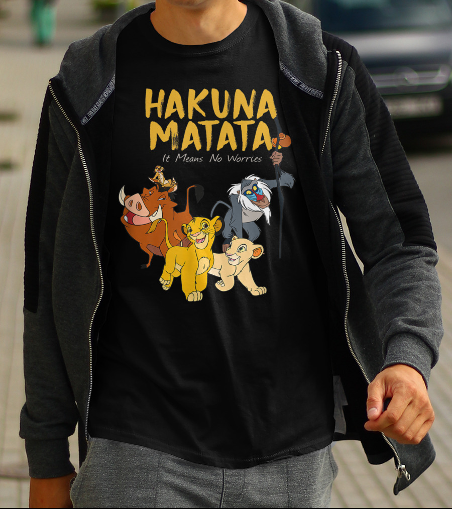 Hakuna Matata It Means No Worries Disney Films T-Shirt