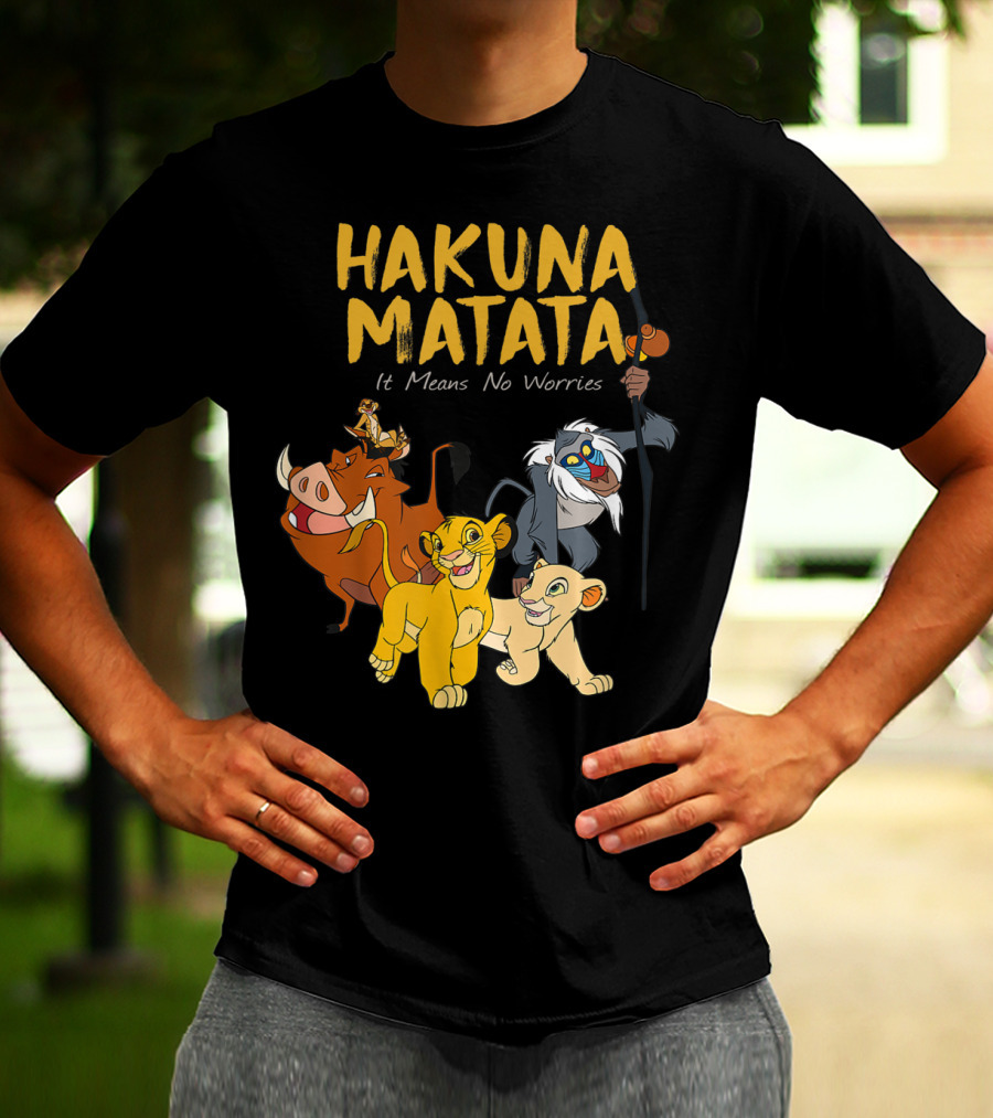 Hakuna Matata It Means No Worries Disney Films T-Shirt