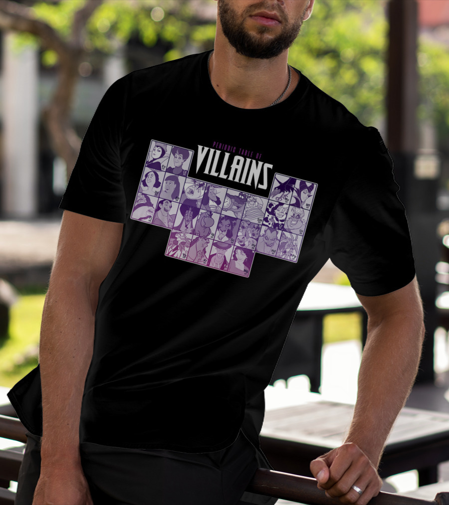 Periodic Table Of Disney Villains T-Shirt