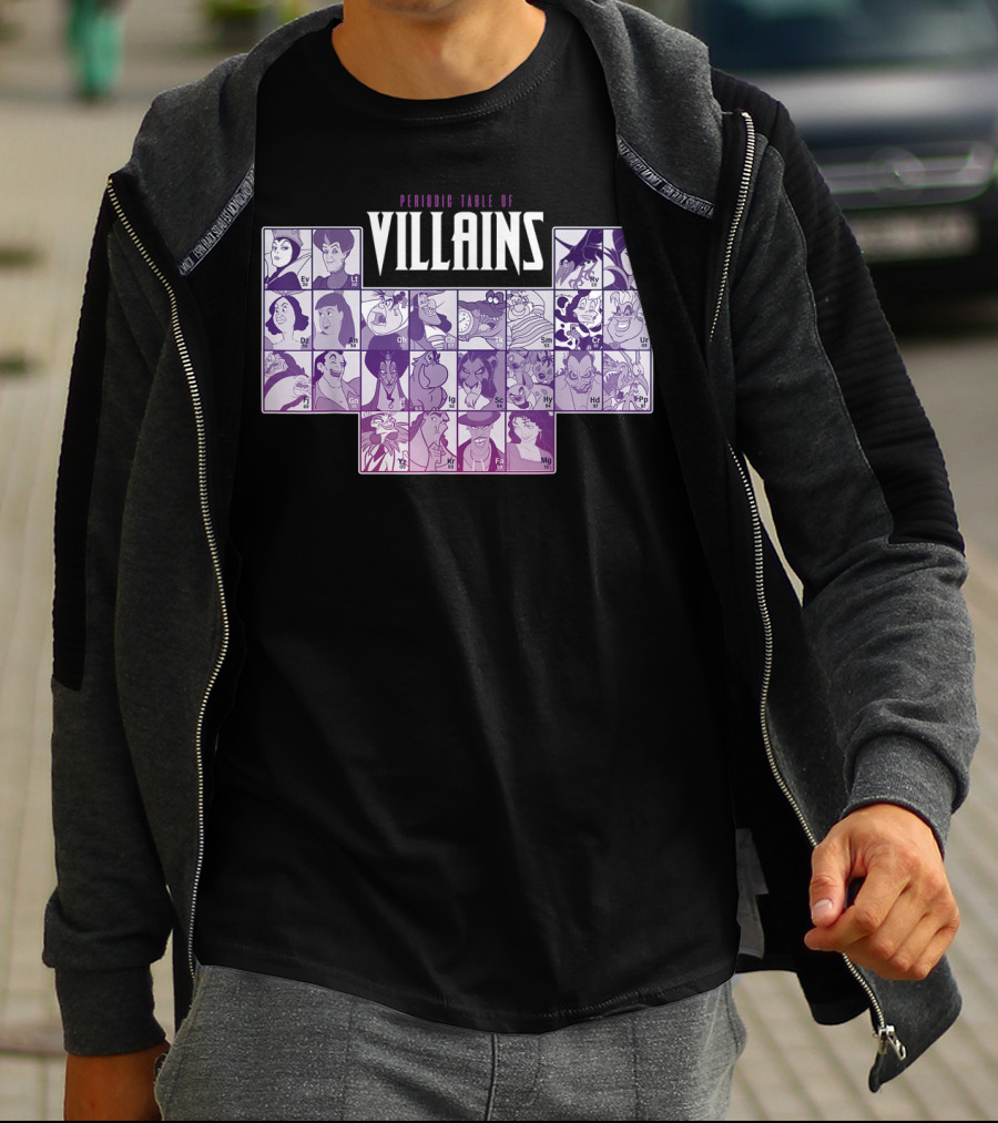 Periodic Table Of Disney Villains T-Shirt